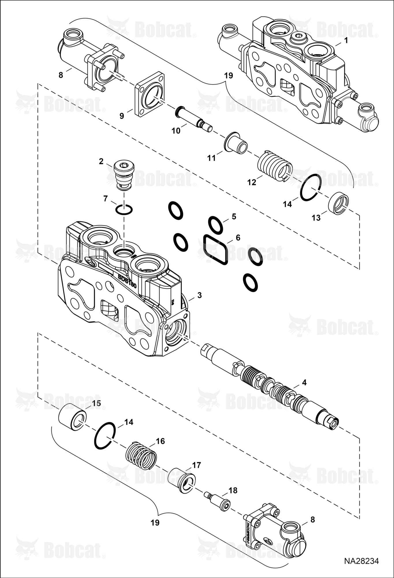 Hydraulic Control Valve (Loader) (Lift Section)