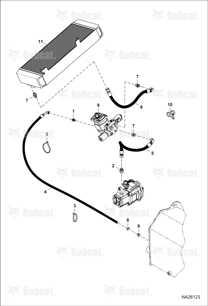 Hydraulic Circuitry (Fan Motor) (Reversible)  B54P11063 & Above