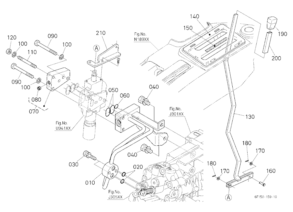 Auxiliary Control Valve Lever (1St) (Lever) (W/G N
