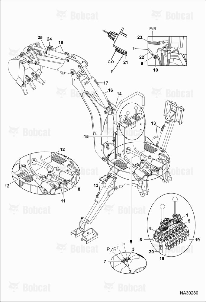 Tractor Backhoe BH67 (Hyrdraulic System) B77F00101 & Above