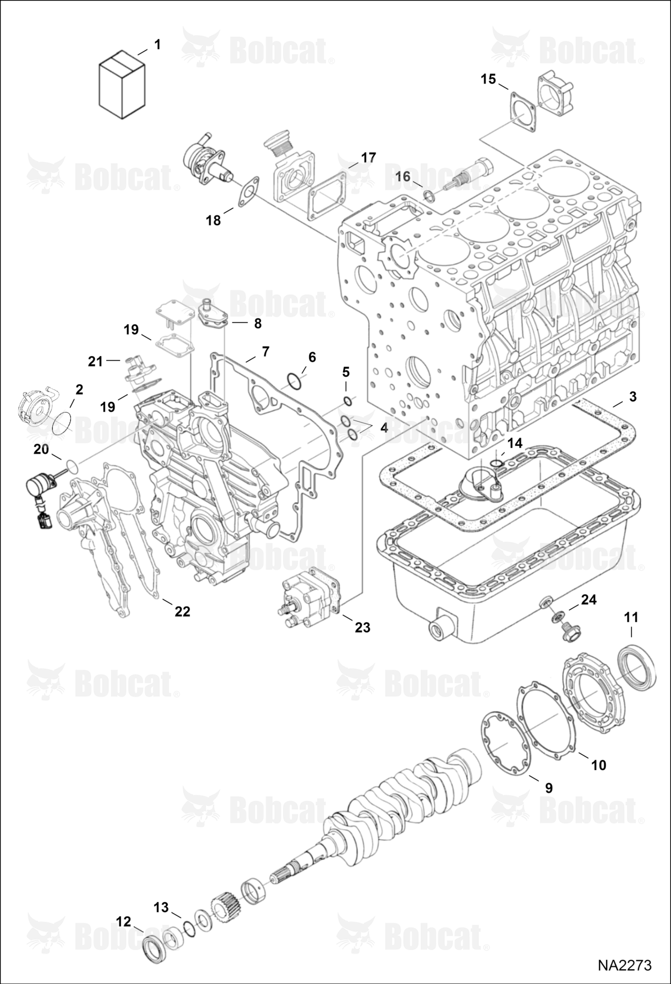 Lower Gasket Kit (Engine S/N 9FZ999 & Below)