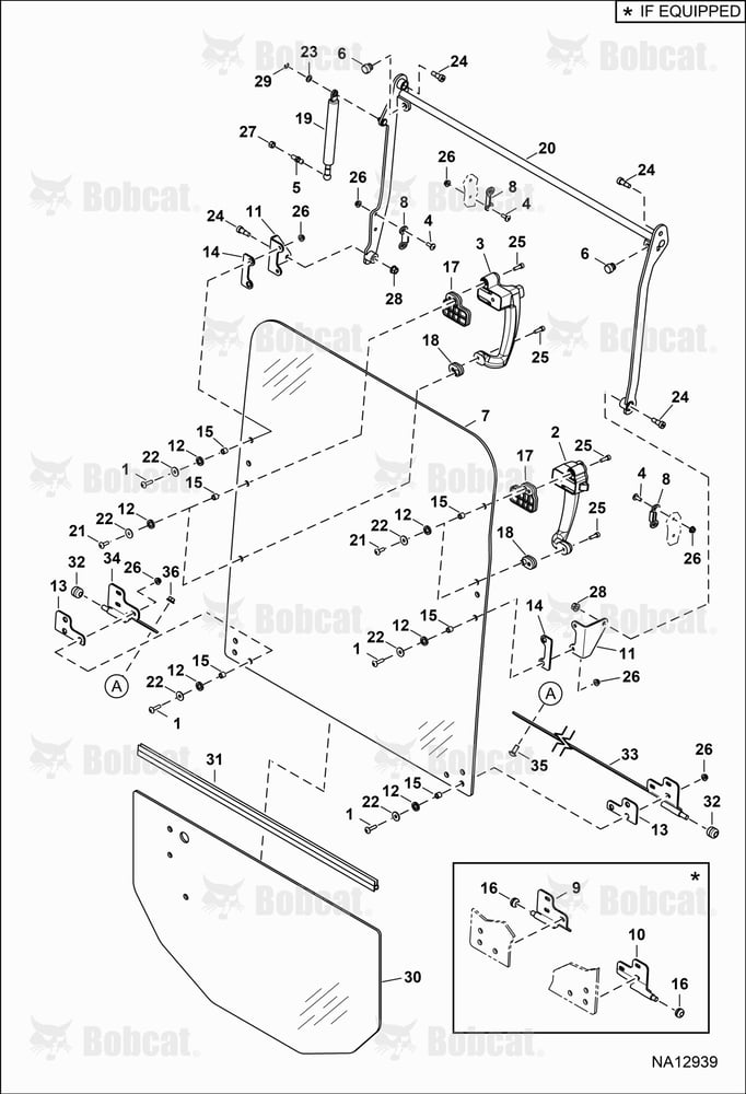 Operator CAB (Front Window) (Frameless)