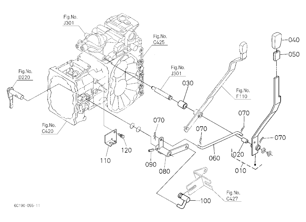 Pto Gear Shift Lever