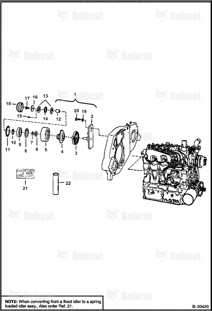 Engine & Attaching Parts (Spring Loaded Idler)