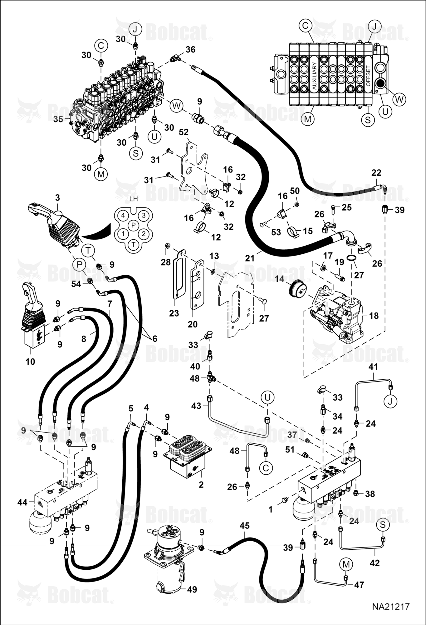 Hydraulic Circuitry (Manifold & Pump) (W/O Angle Blade)