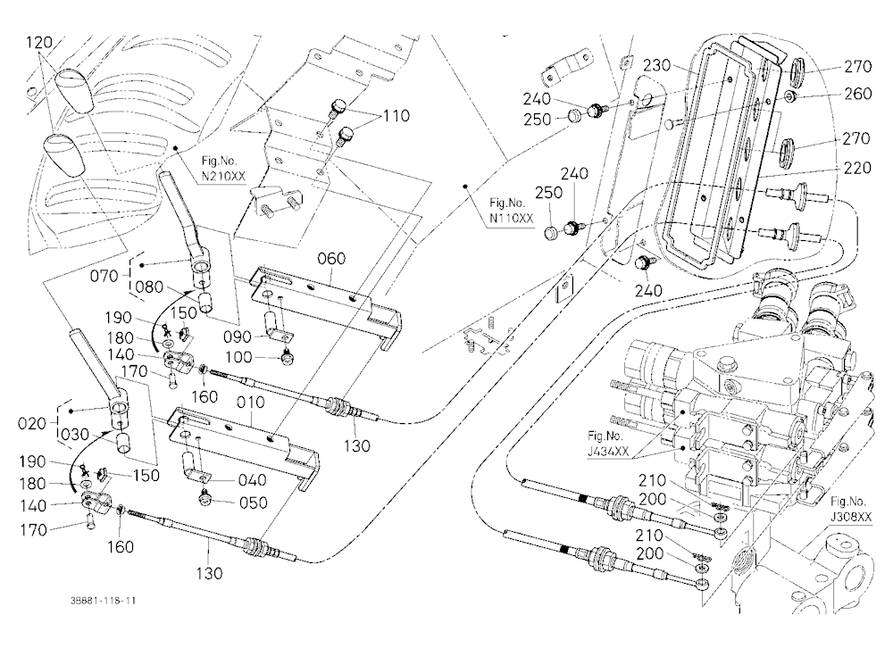 Auxiliary Control Valve Lever