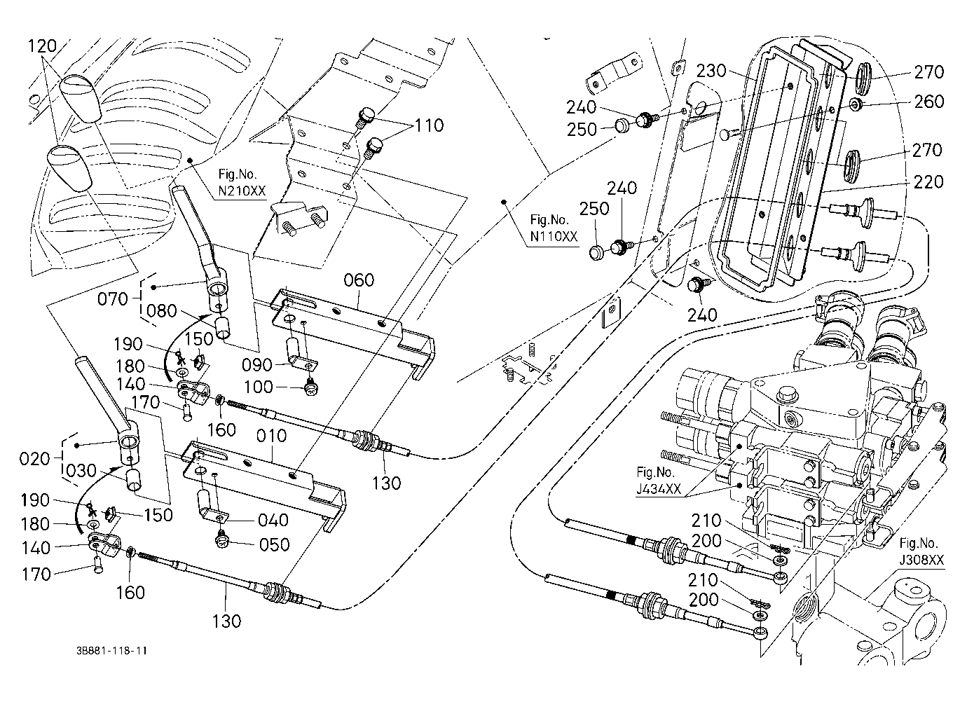 Auxiliary Control Valve Lever