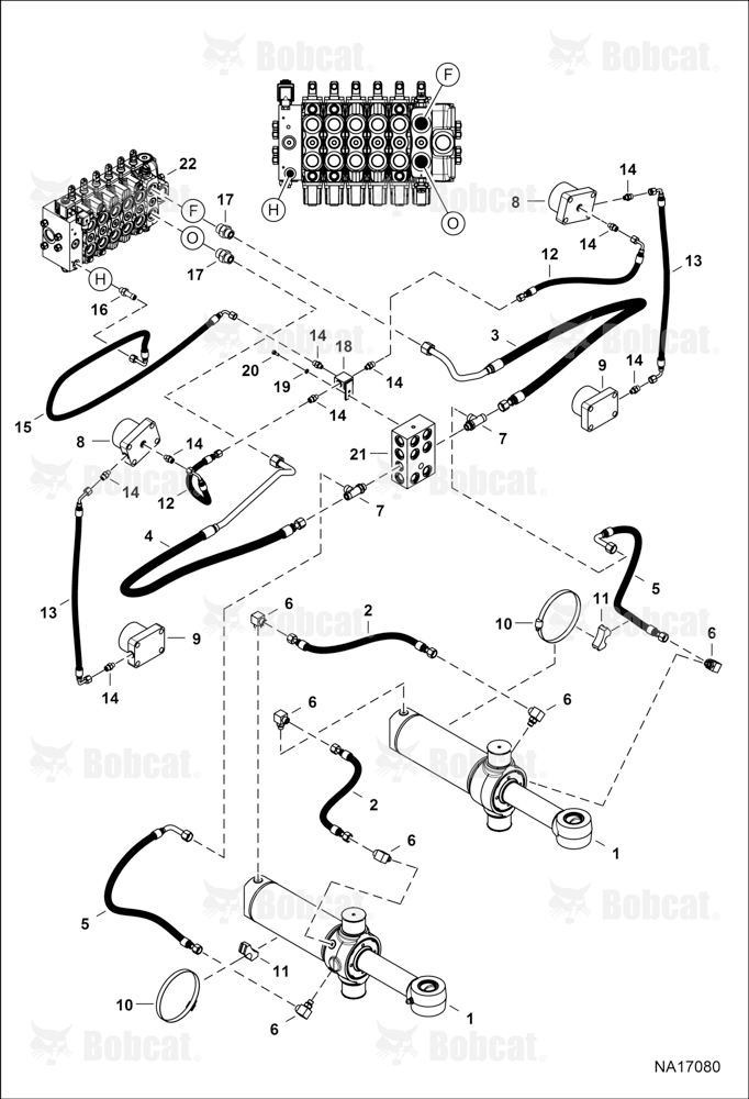 Hydraulic Circuitry (Backhoe) (Boom Swing & Side Shift)