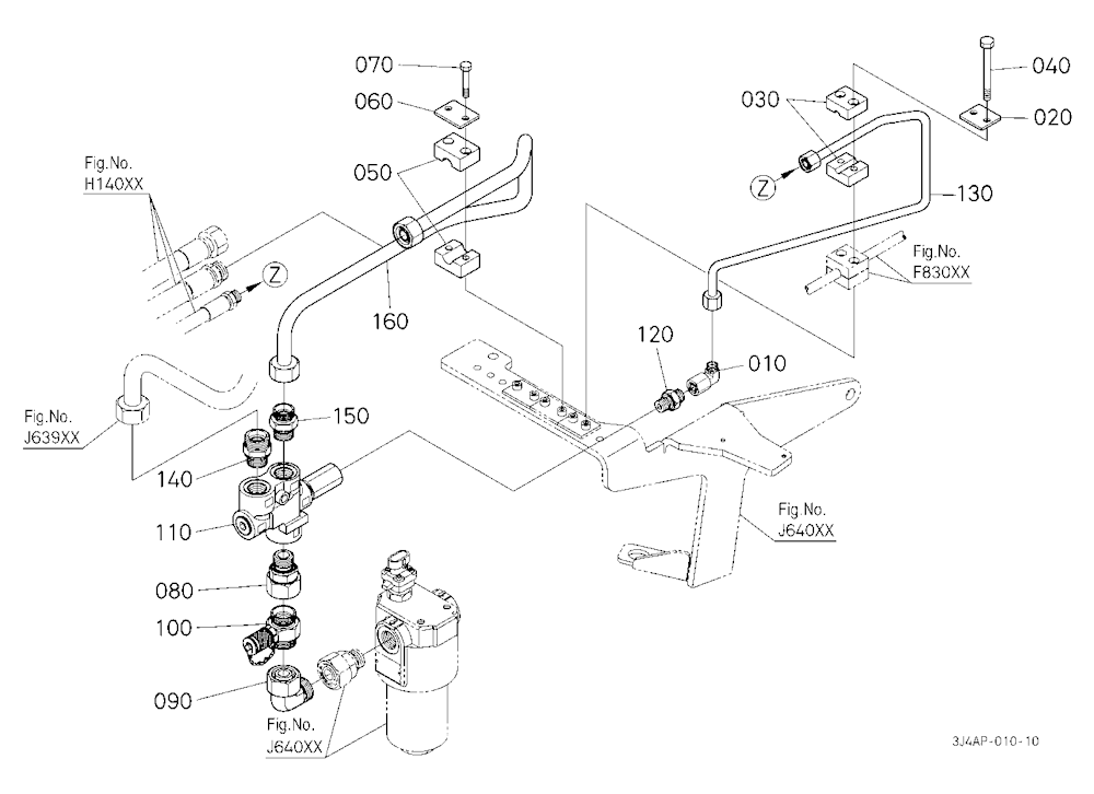 Hydraulic Oil Line (Steering Valve) [W/O Hydraulic