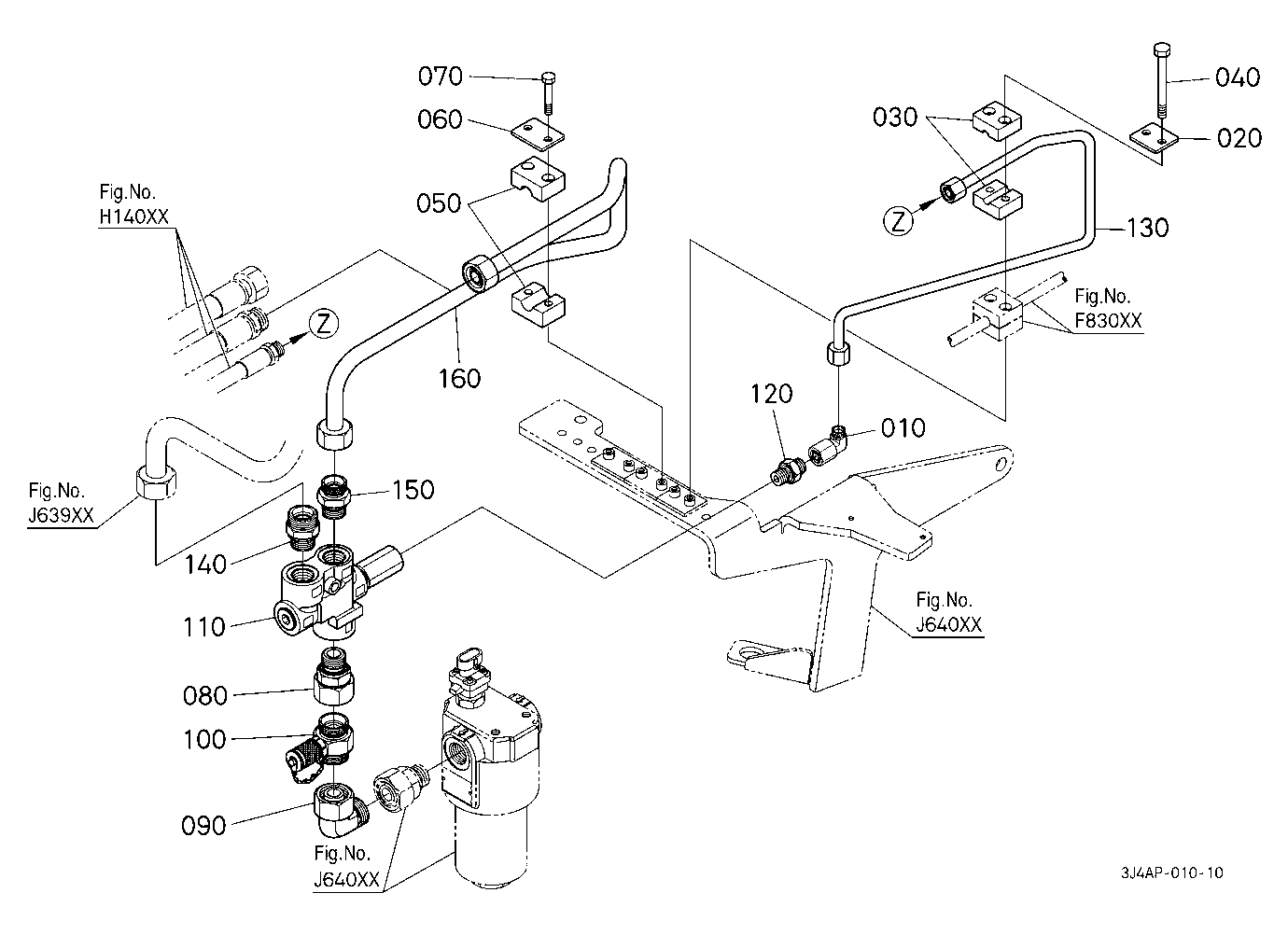 Hydraulic Oil Line (Steering Valve) [W/O Hydraulic