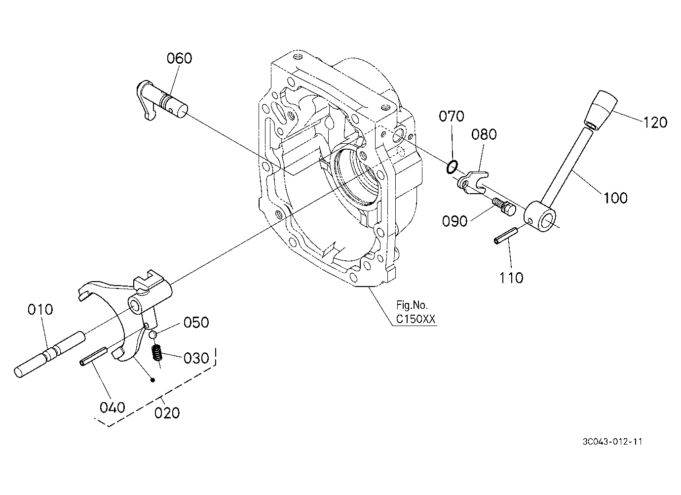 Pto Gear Shift Lever