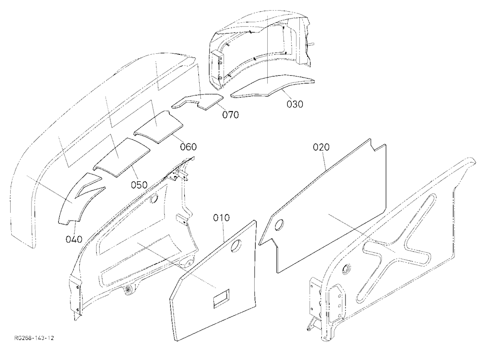 Sound Absorber (Bonnet Right / Tank Cover)