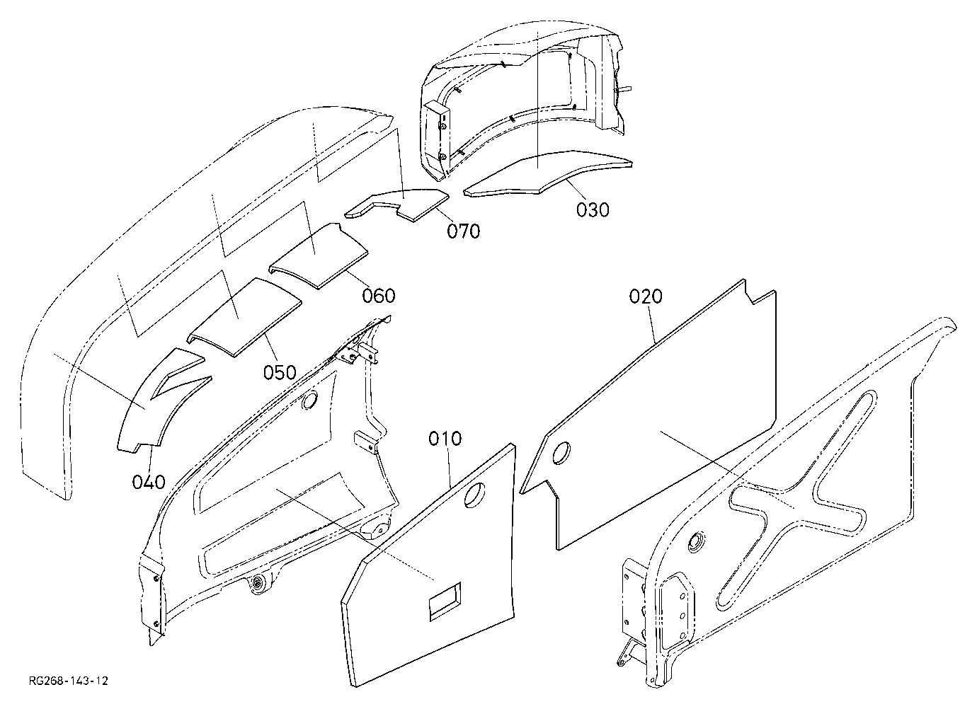 Sound Absorber (Bonnet Right / Tank Cover)