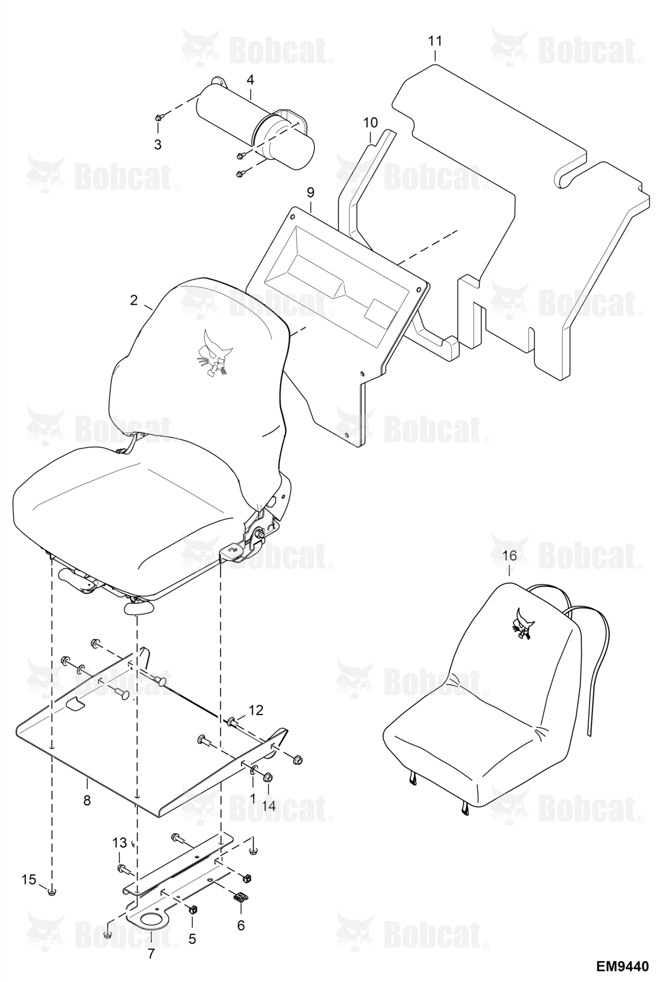 Seat (Vinyl Suspension)  AHMN22001 & Above
