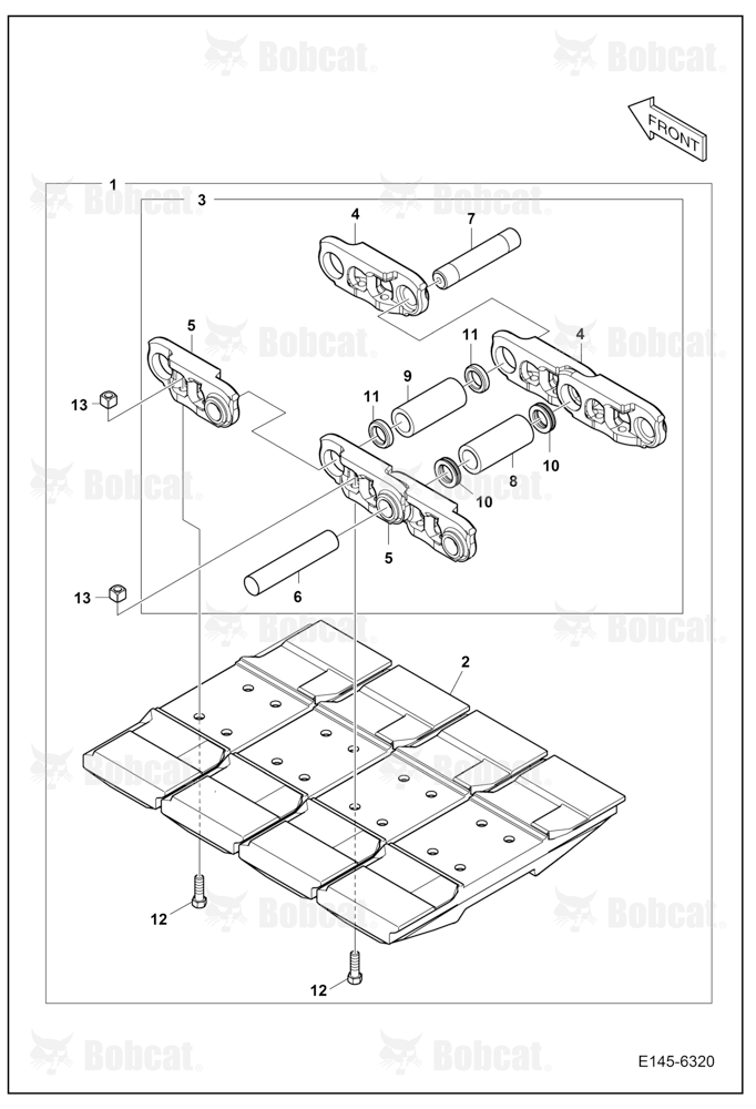 Rubber Shoe ASSY (500mm)(Long Track)