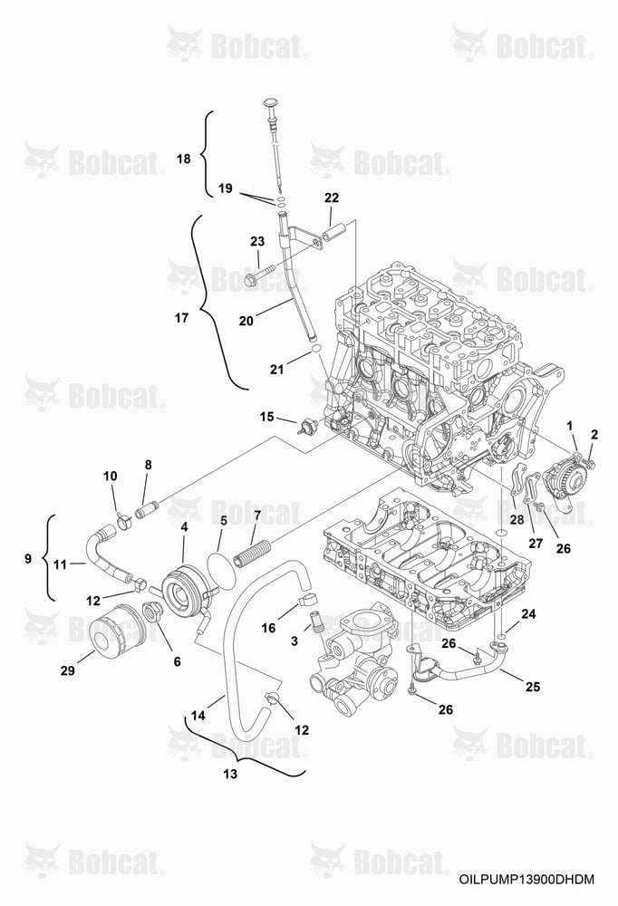 ENGINE, Oil System & Dipstick  AVW220001 & Above