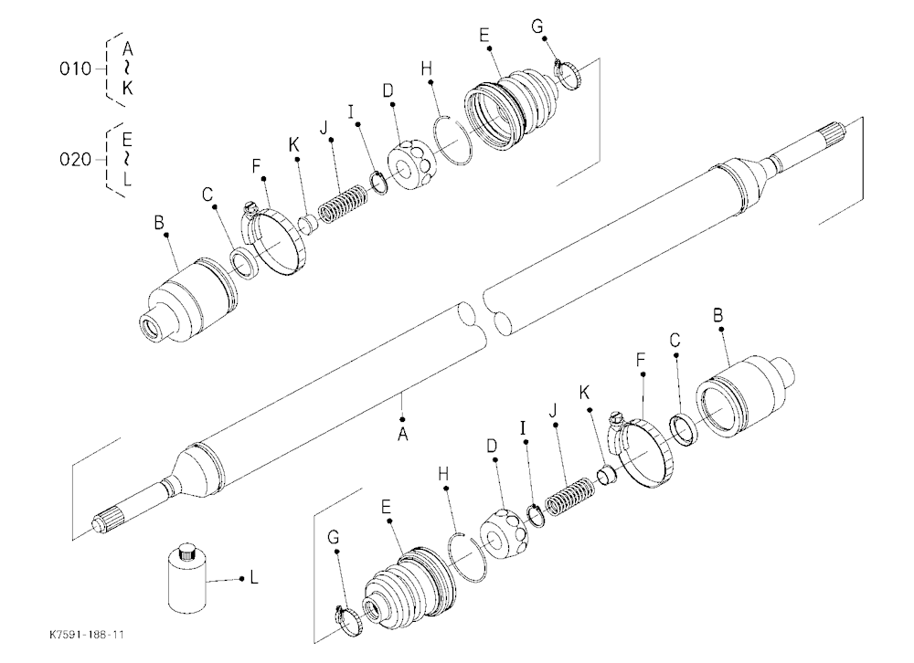 Front Propeller Shaft [Component Parts]