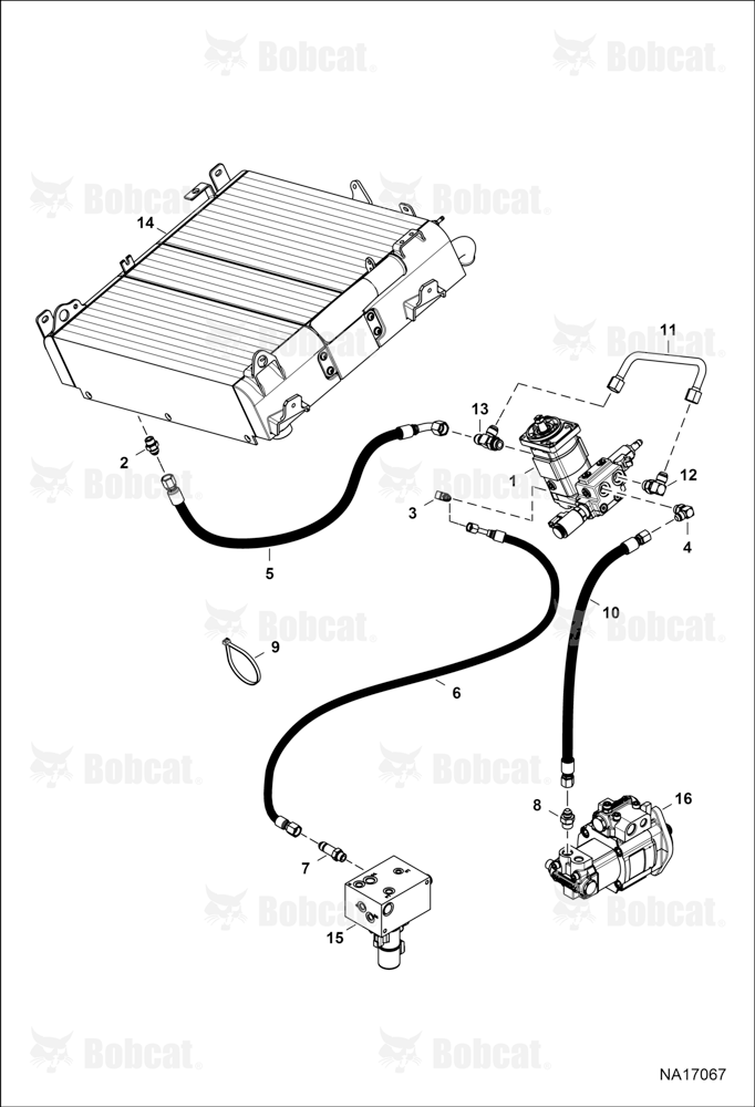 Hydraulic Circuitry (Fan Motor)  B4C317072 & Above