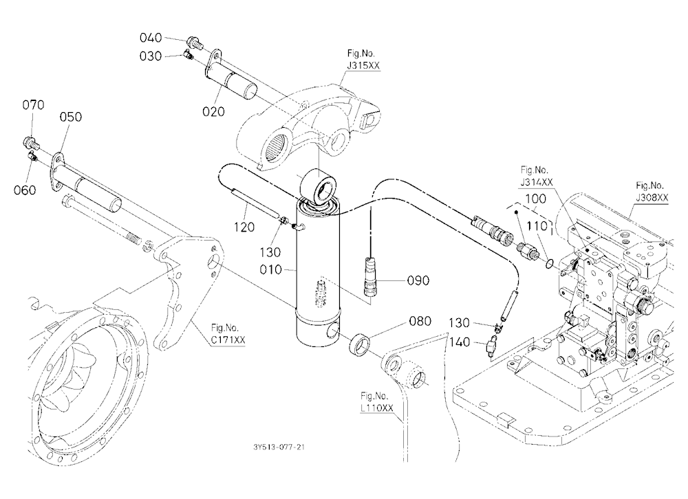 3P-Lift Assist Cylinder Rh