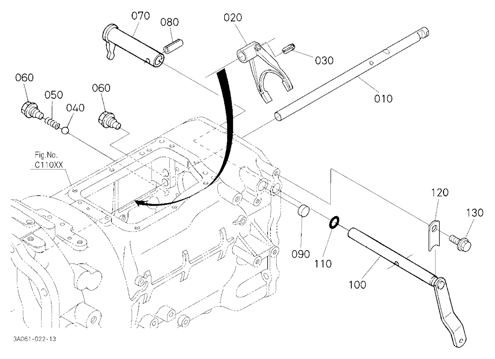 Range Gear Shift Fork [Rops Type]