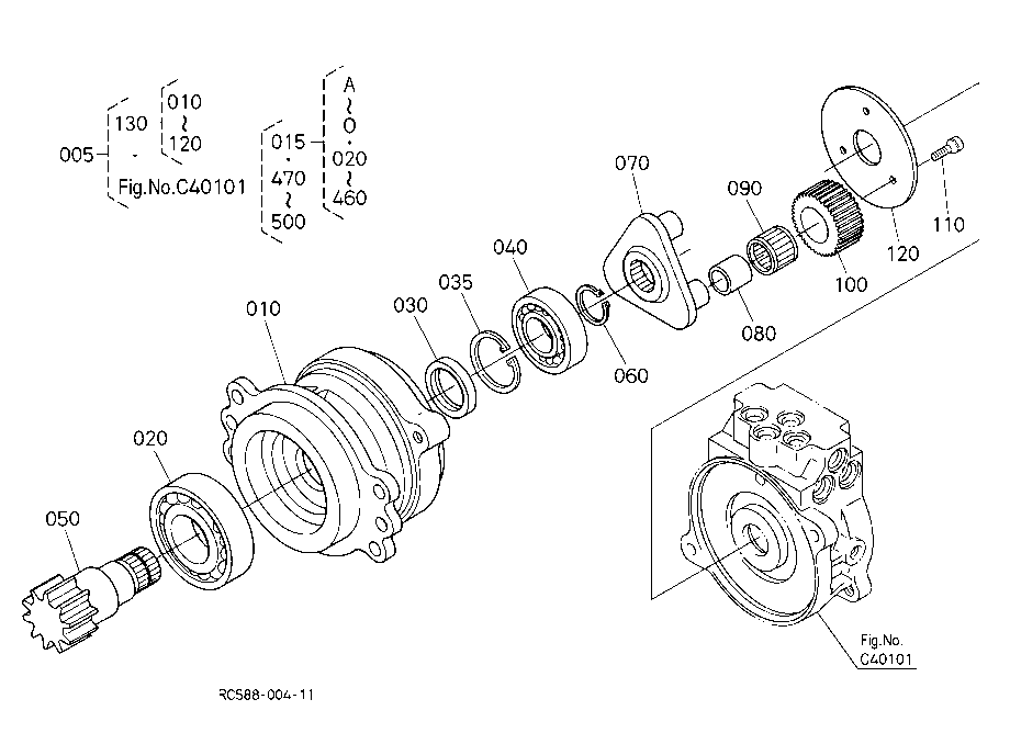 Swivel Motor (Component Parts 2)