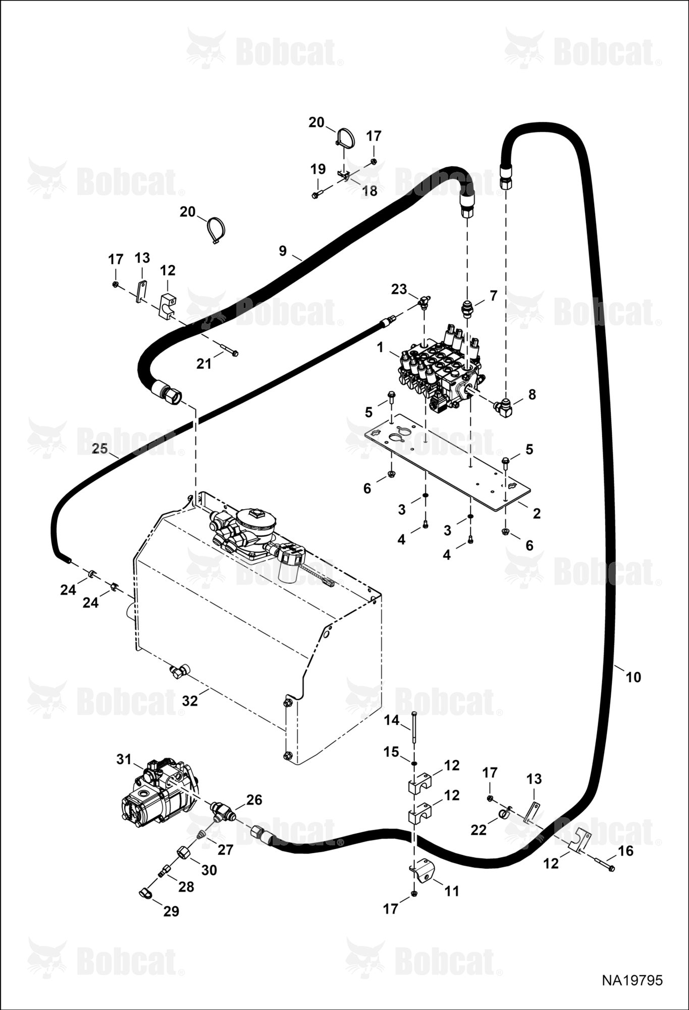 Hydraulic Circuitry (Control Valve) (Main)