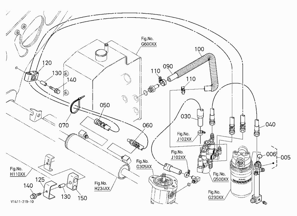 HYDRAULIC QUICK COUPLER (OIL PIPING) [V1314-96501]