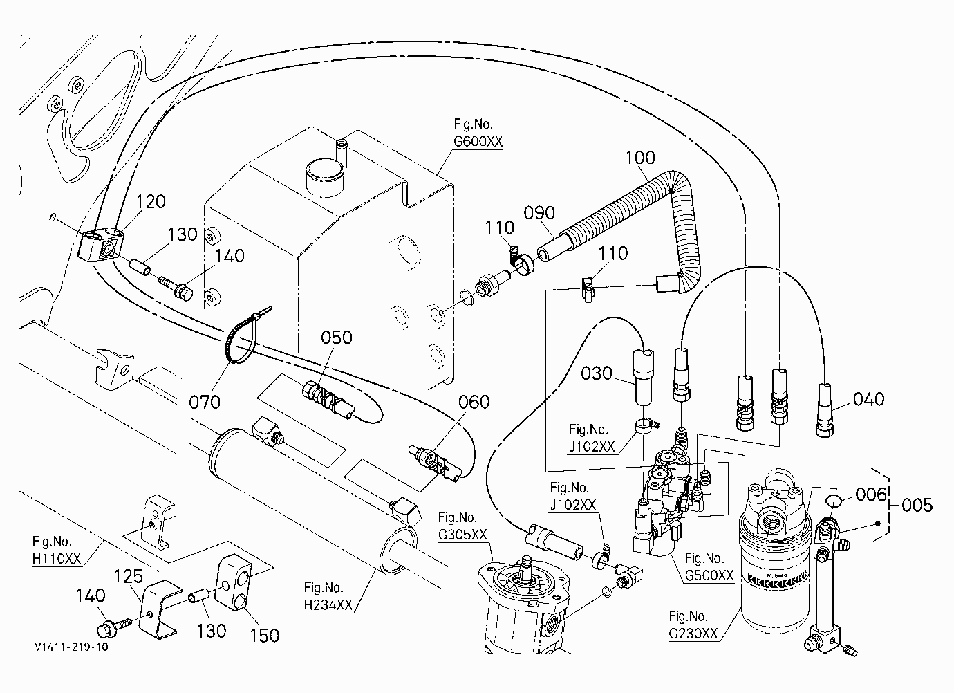 HYDRAULIC QUICK COUPLER (OIL PIPING) [V1314-96501]