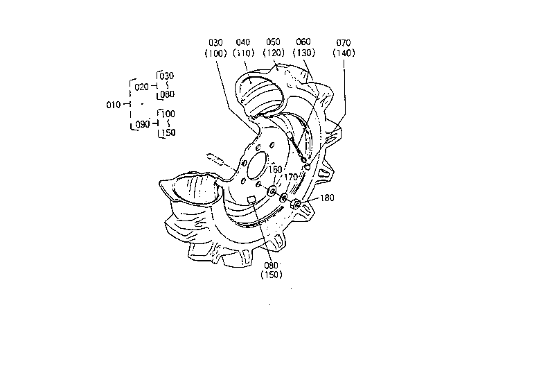 Front Wheel (6-12B) B6200D-Gp-[A][Ca] B7200D-P-[A]