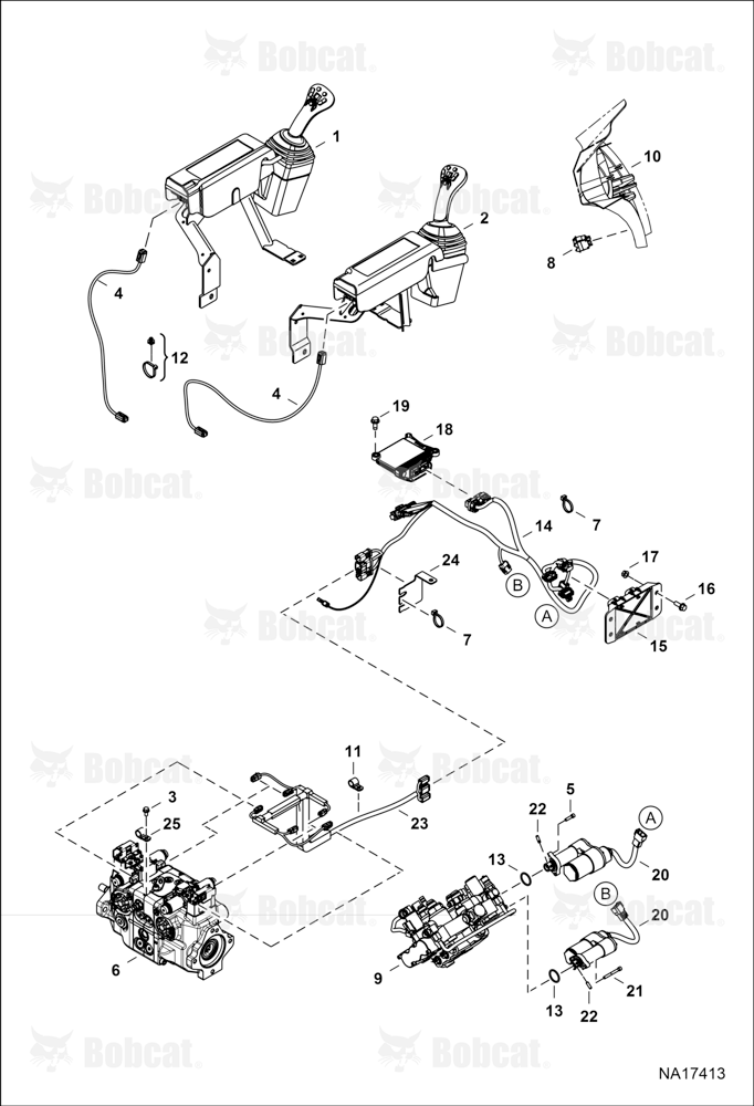 Controls Electrical (Selectable Joystick Controls) (3 Connection ACS Controller) B4U911001 - B4U911274