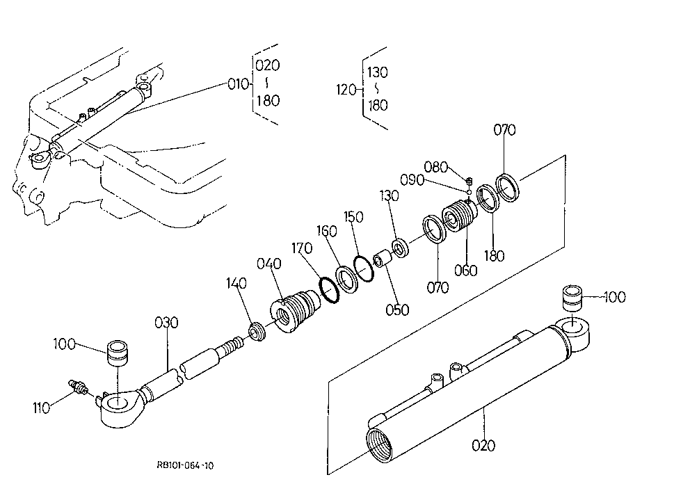 Swing Cylinder And Component Parts