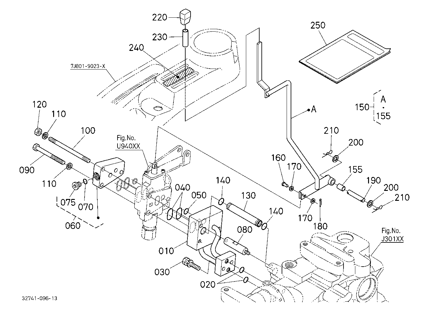 Auxiliary Control Valve Lever (1St) (W/G No.B8027)