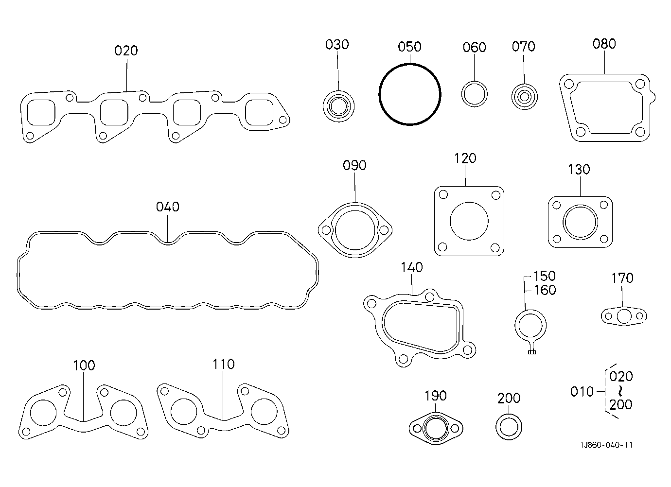 Upper Gasket Kit [V2403-M-Te3-Hst1/Hst2]