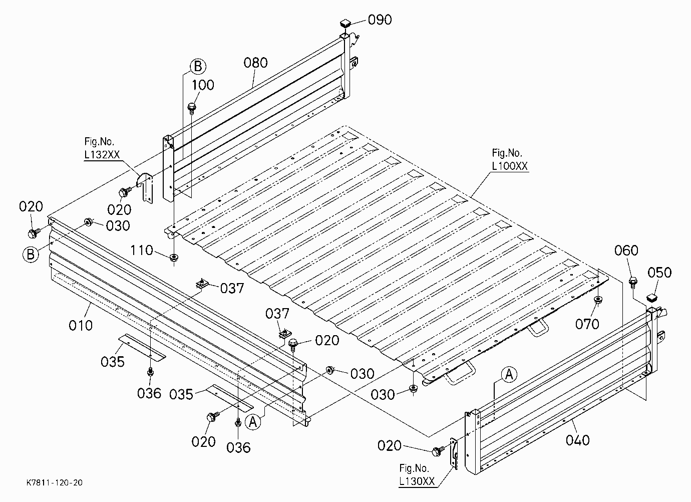 BOX PLATE (FRONT UNDER/LEFT/RIGHT) [EXCEPT BED LIN