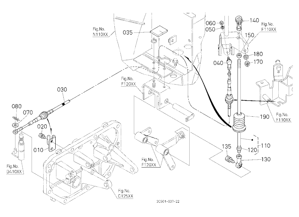 Main Gear Shift Rod