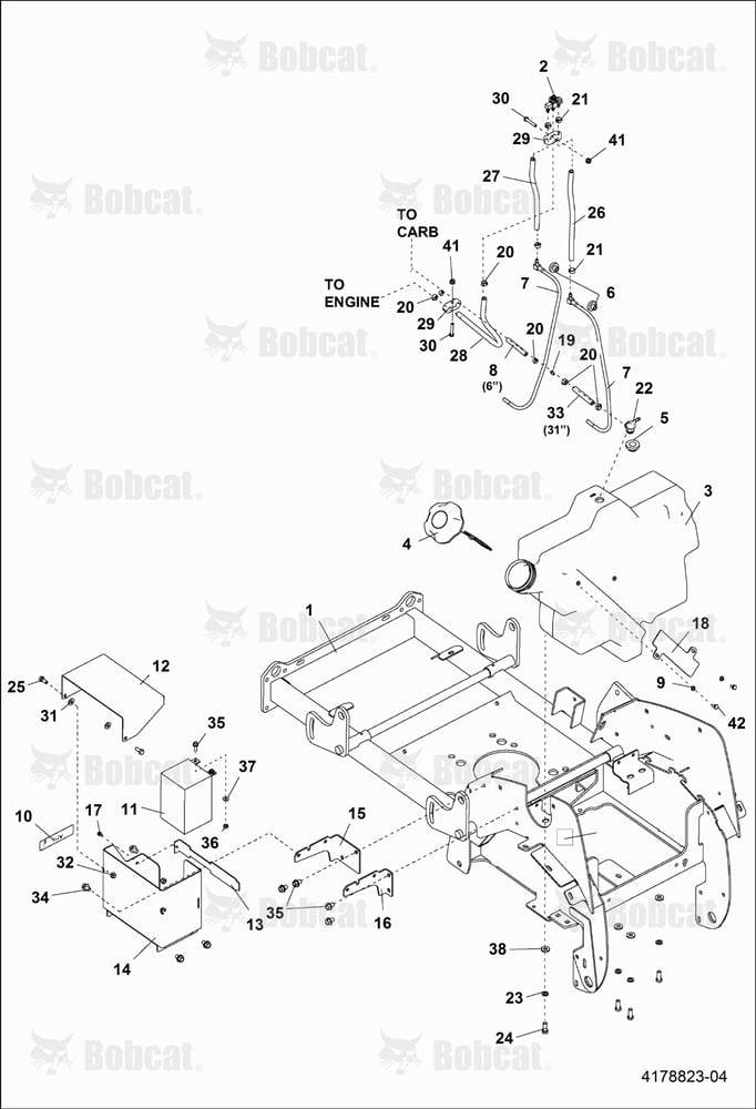 Fuel Tank & Battery Assembly