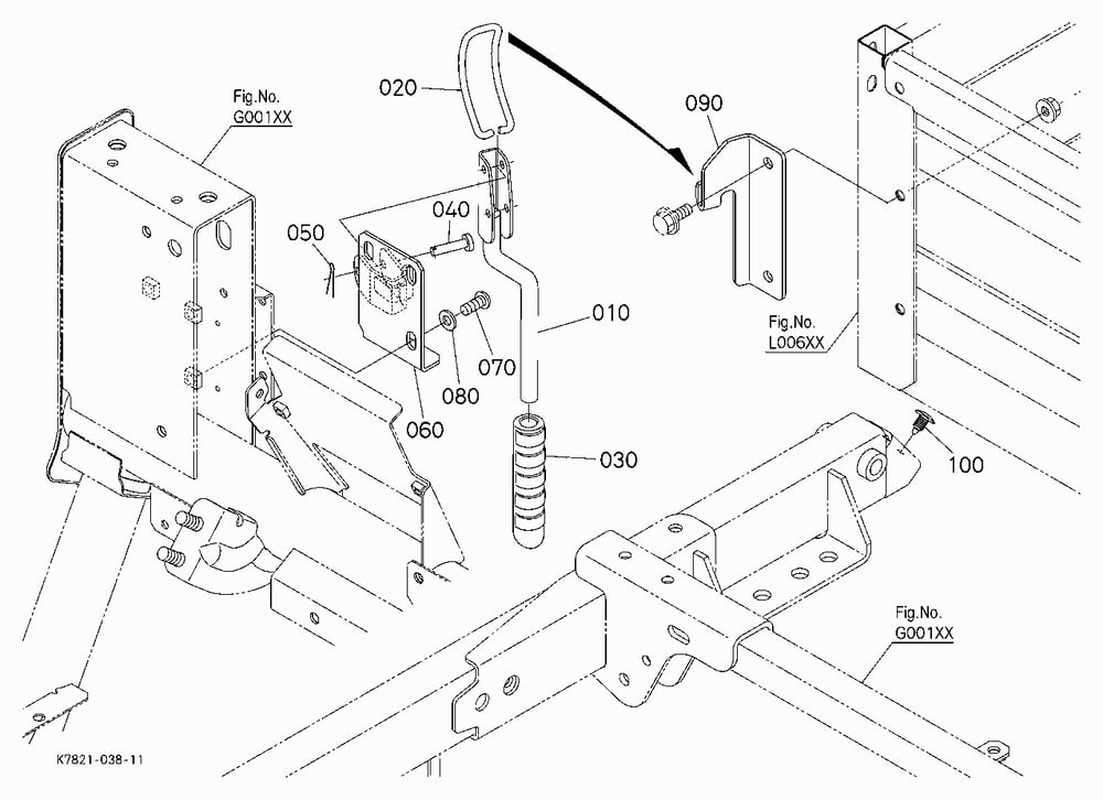 BOX GATE LOCK (RIGHT) [EXCEPT BED LINER]