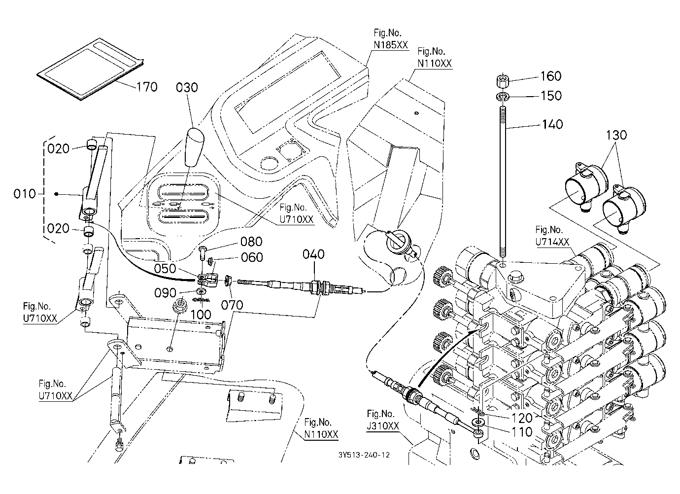 Auxiliary Control Valve Lever Kit (With Fc) (4Th)