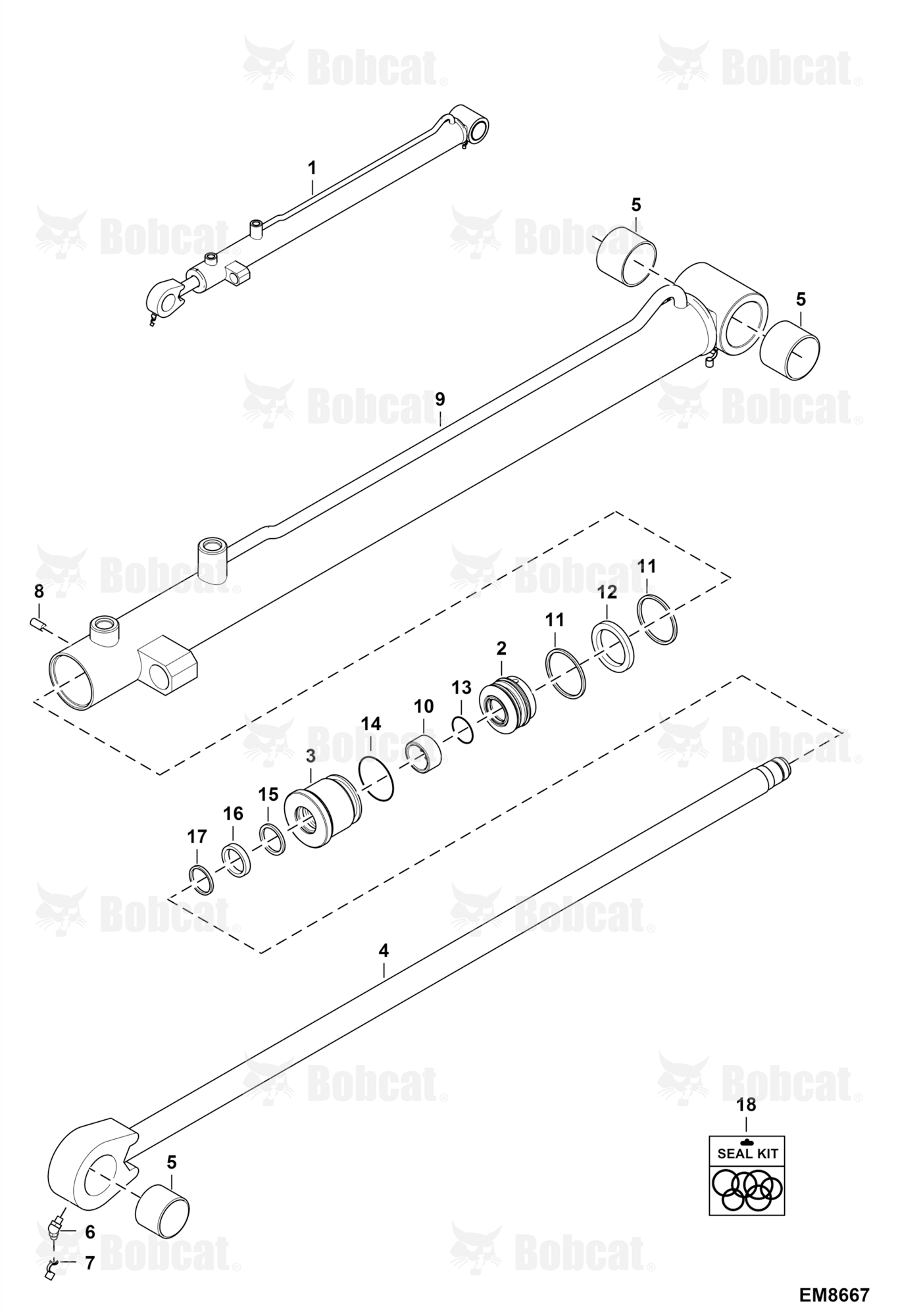 Self Leveling Cylinder  B41N11001 - B41N17000, B41P11001 - B41P17000