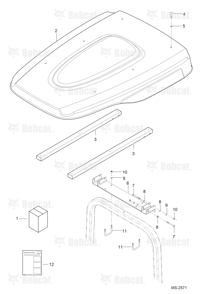 Sunshade Kit (ROPS Top Mounted)
