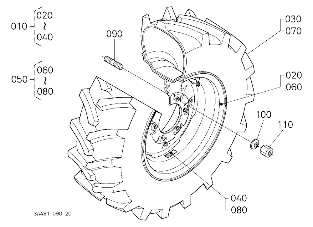 Front Wheel (9.5-16R1) [Option]