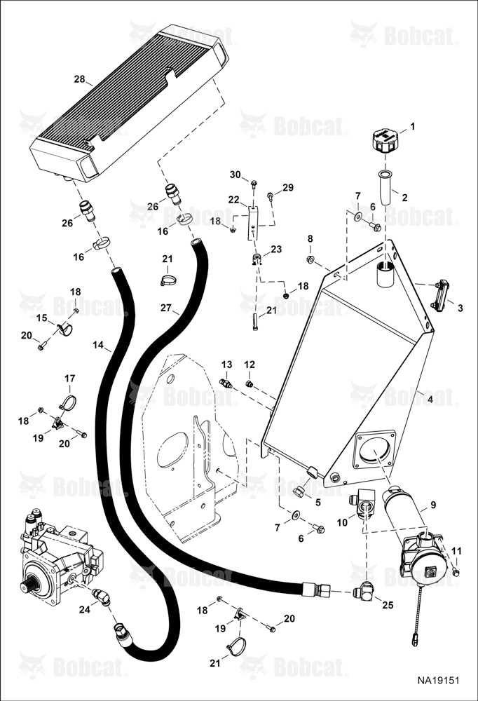 Hydrostatic Circuitry (Oil Cooler, Tank & Filter)