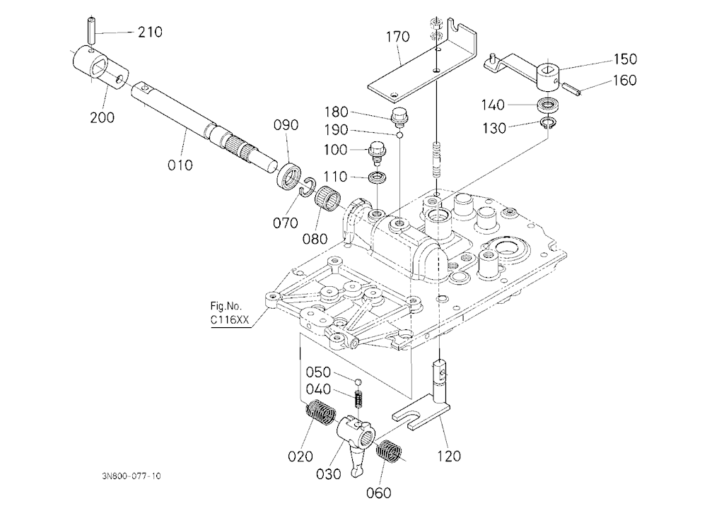 Main Gear Shift Lever Shaft