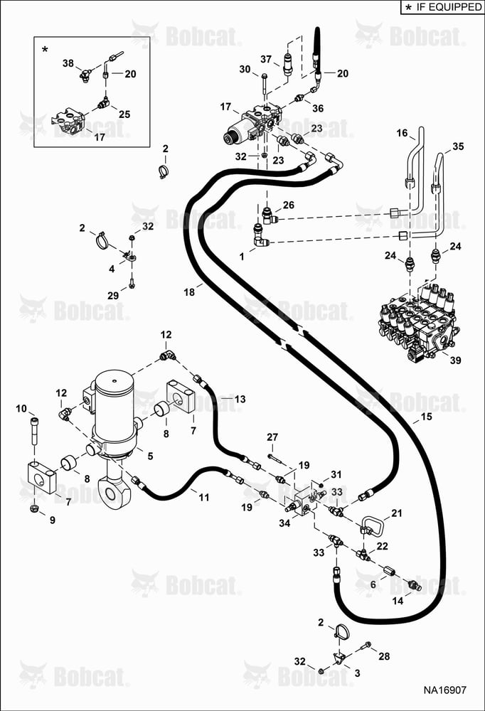 Hydraulic Circuitry (Frame Leveling) B3GP18001 & Above