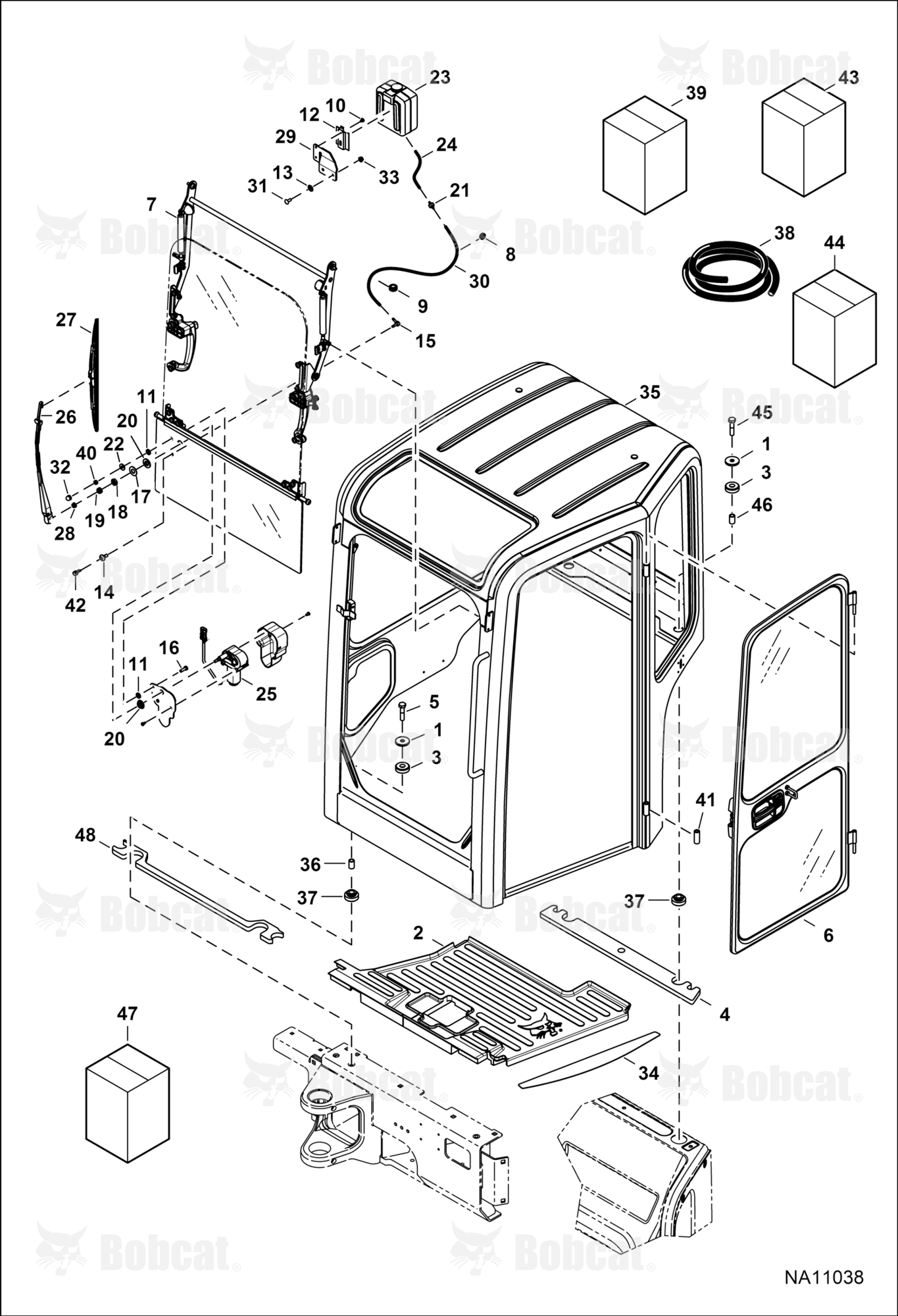 Operator CAB (Mounting, Front Window, & Door)