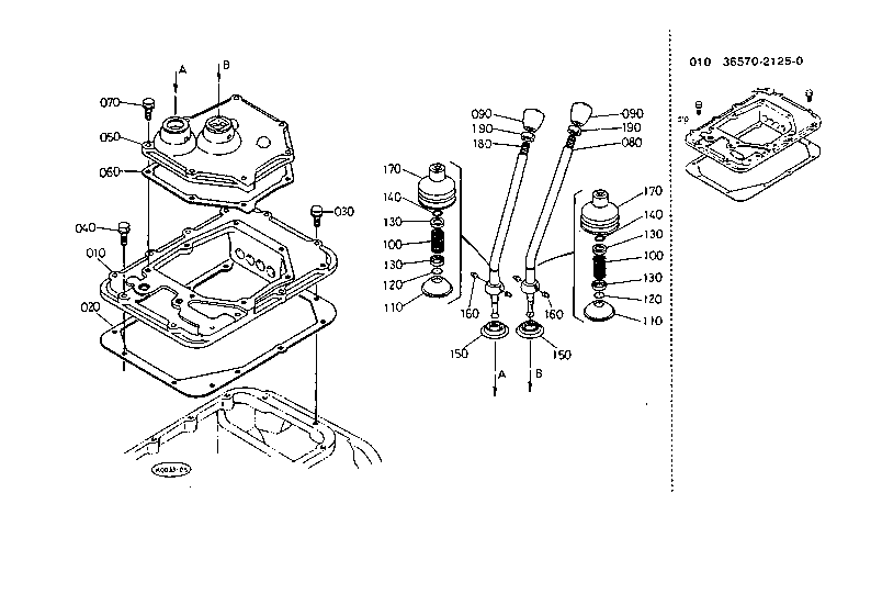 Main Gear Shift Lever And Hi-Lo Gear Shift Lever
