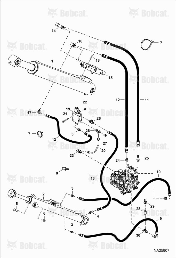 Hydraulic Circuitry (Lift) (W/Boom Float & Suspension)  B5AY13001 & Above