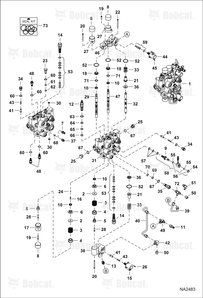Hydraulic Control Valve (AHC, ACS & SJC) (Two Piece Detent Block)