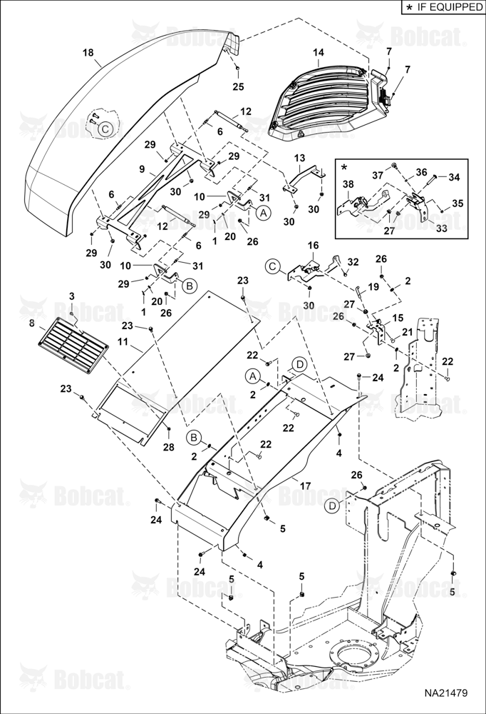 RH Cover B48414992 & Above