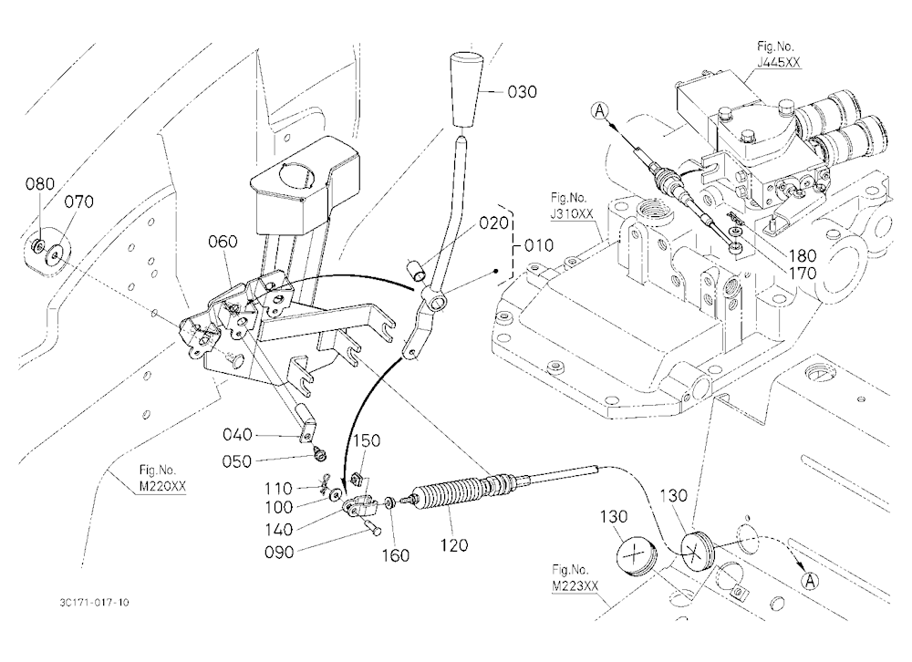 Auxiliary Control Valve Lever